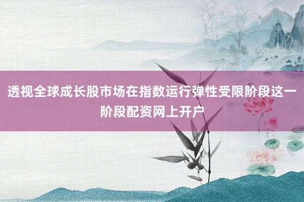 透视全球成长股市场在指数运行弹性受限阶段这一阶段配资网上开户