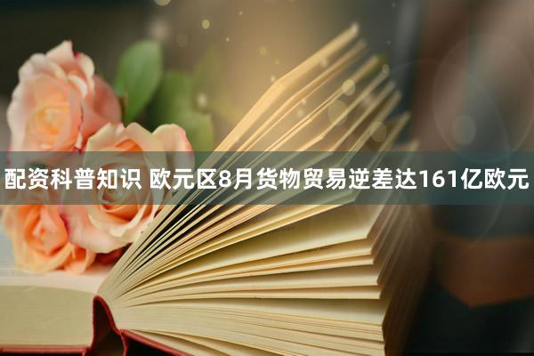 配资科普知识 欧元区8月货物贸易逆差达161亿欧元
